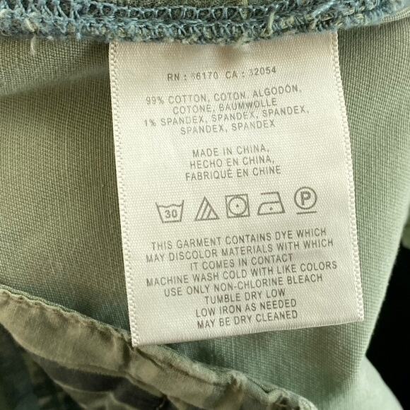 CHINO By ANTHROPOLOGIE Women's Green Mid-Rise Slim-Fit Ankle Chino Pant SZ 31 - Picture 12 of 15